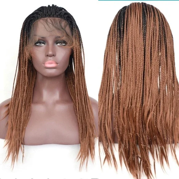 ?Kristin 18” #1B/30 Braided LaceFront WIG *NWT*? Outre Glueless HD Pre-Braided Lace Frontal Wig 13X4 Stitch  main image 4